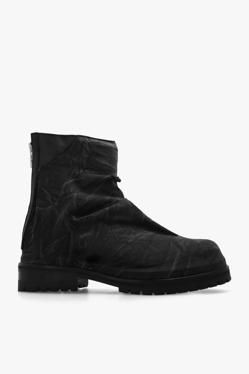 424 MARATHON BOOT / BLK | REVERSIBLE 424 ankle zip boots
